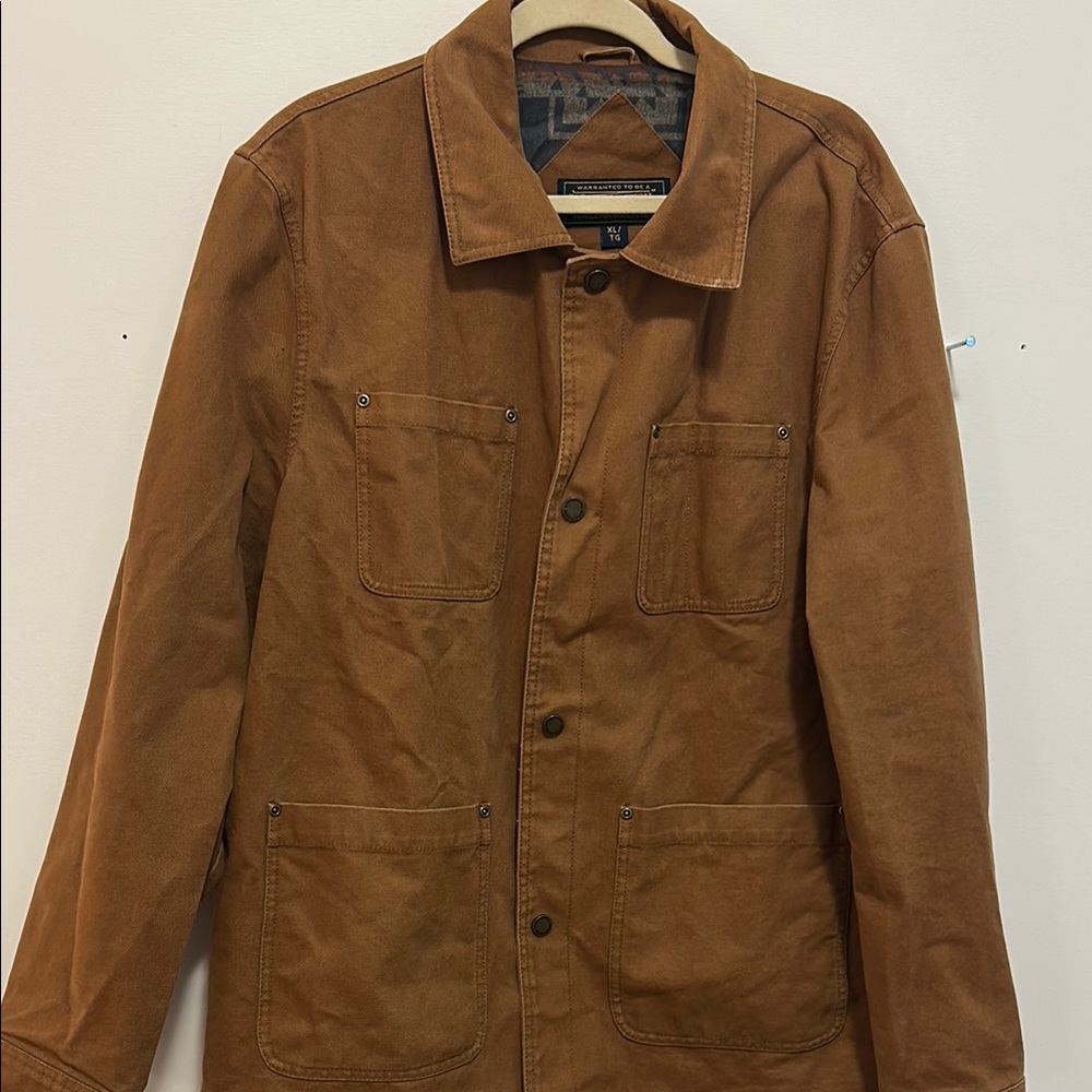 Pendleton outdoor chore coat in cognac canvas